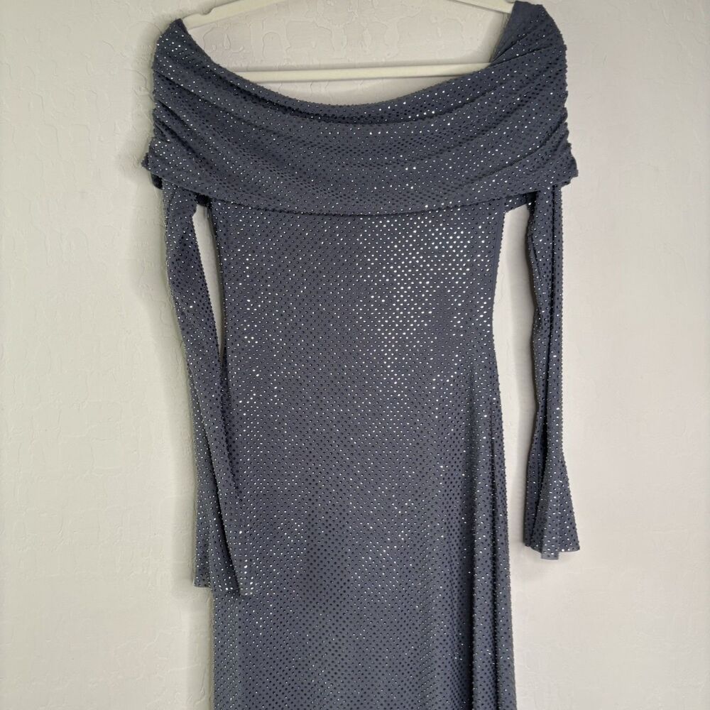 Meshki Marcel Off Shoulder Diamante Maxi Dress - Picture 4 of 8